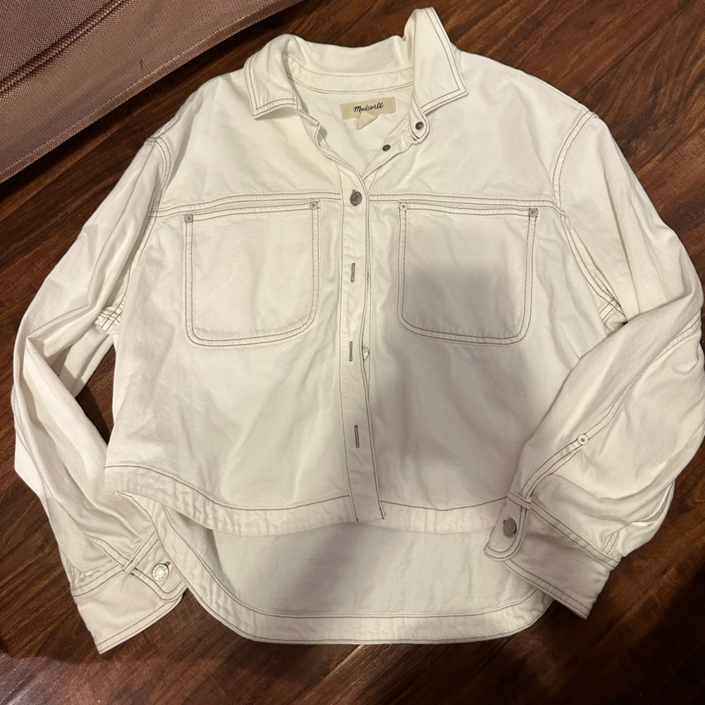 Madewell Cream Denim Jacket